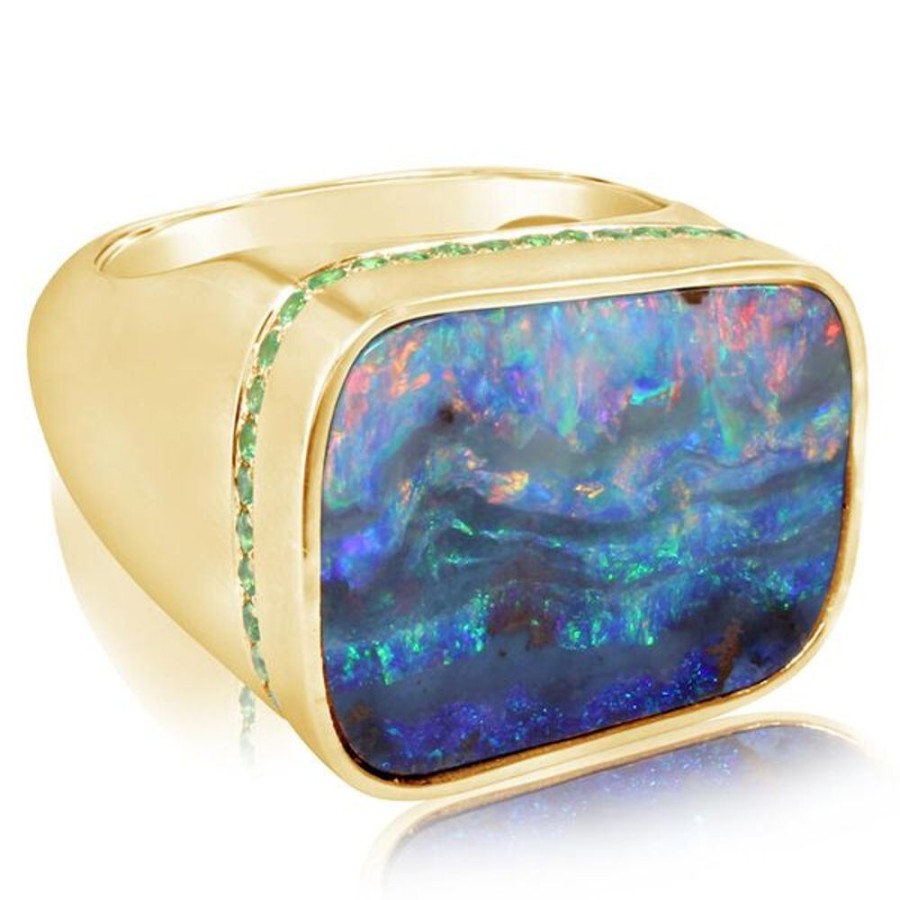 Colored Stone Jewelry Parle | Yellow Gold Boulder Opal Ring