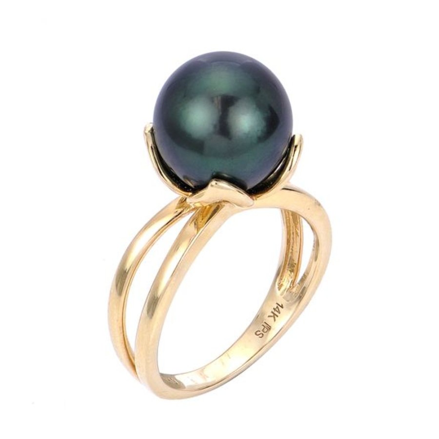 Pearl Jewelry Imperial Pearls | 14Kt Yellow Gold Tahitian Pearl Ring