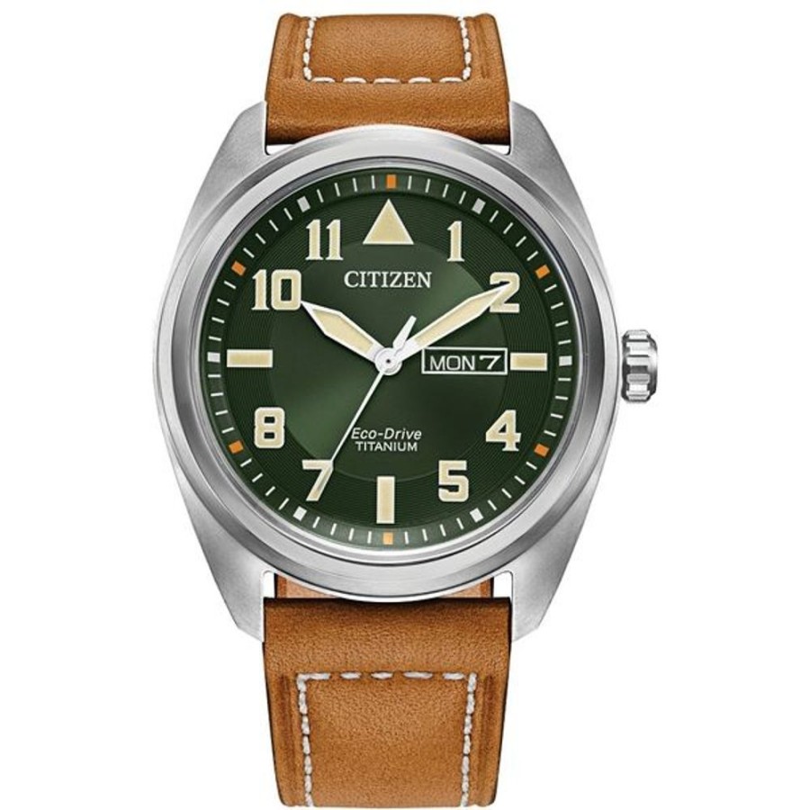 Watches Citizen | Citizen Eco-Drive Weekender Garrison Mens Super Titanium