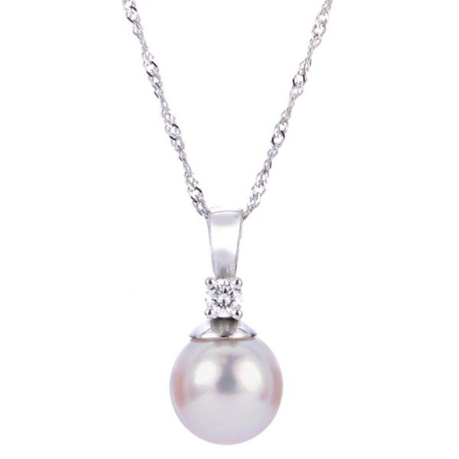 Pearl Jewelry Imperial Pearls | 14Kt White Gold Akoya Pearl Pendant