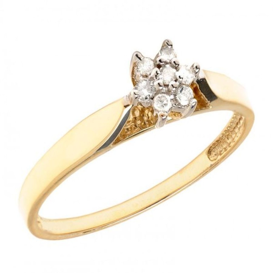 Colored Stone Jewelry Color Merchants | 14Kt Gold Diamond Cluster Ring