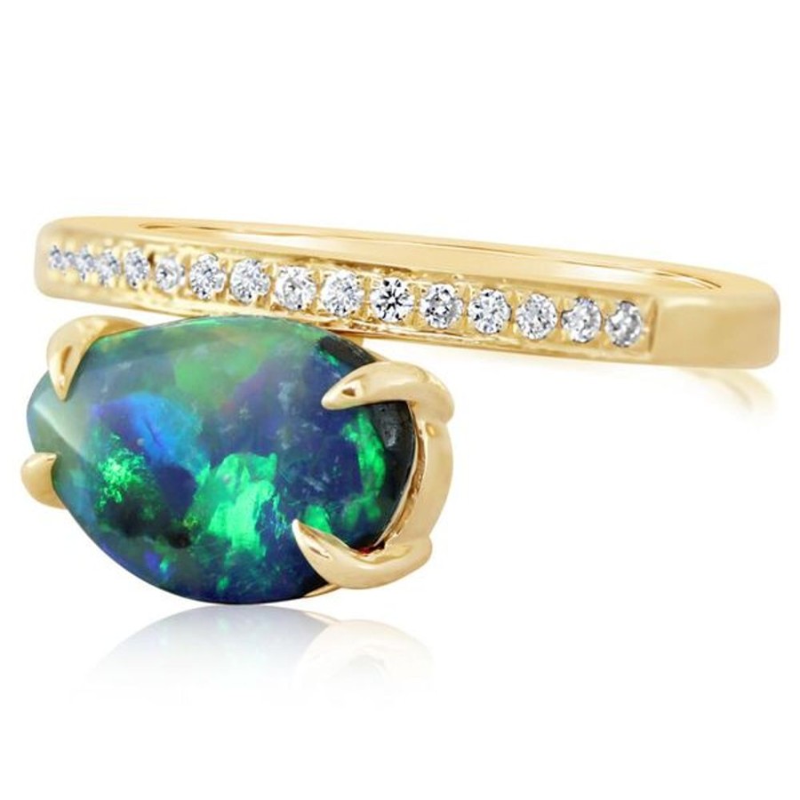 Colored Stone Jewelry Parle | Yellow Gold Boulder Opal Ring