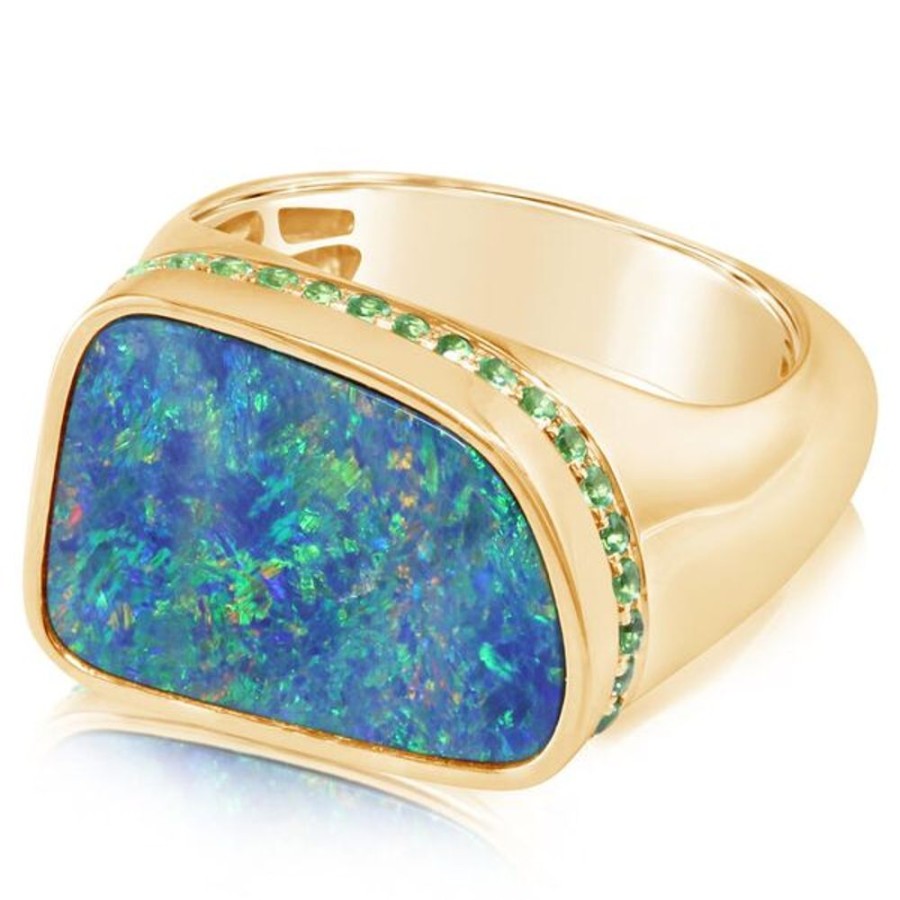 Colored Stone Jewelry Parle | Yellow Gold Opal Doublet Ring