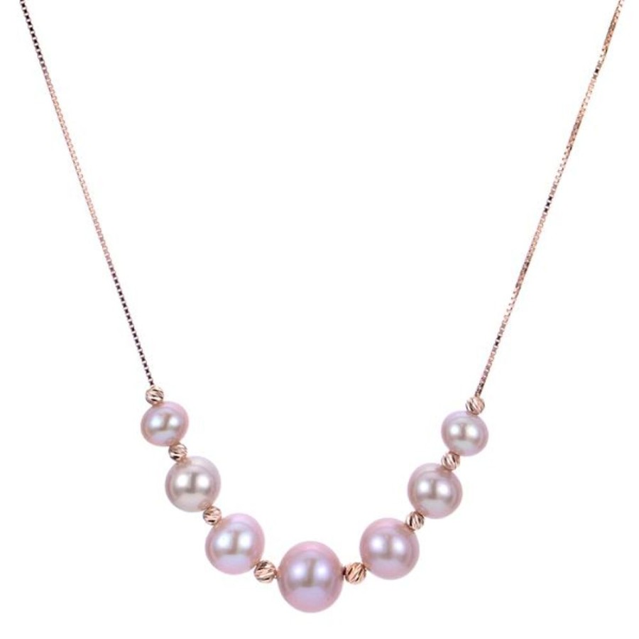 Pearl Jewelry Imperial Pearls | 14Kt Rose Gold Freshwater Pearl Necklace