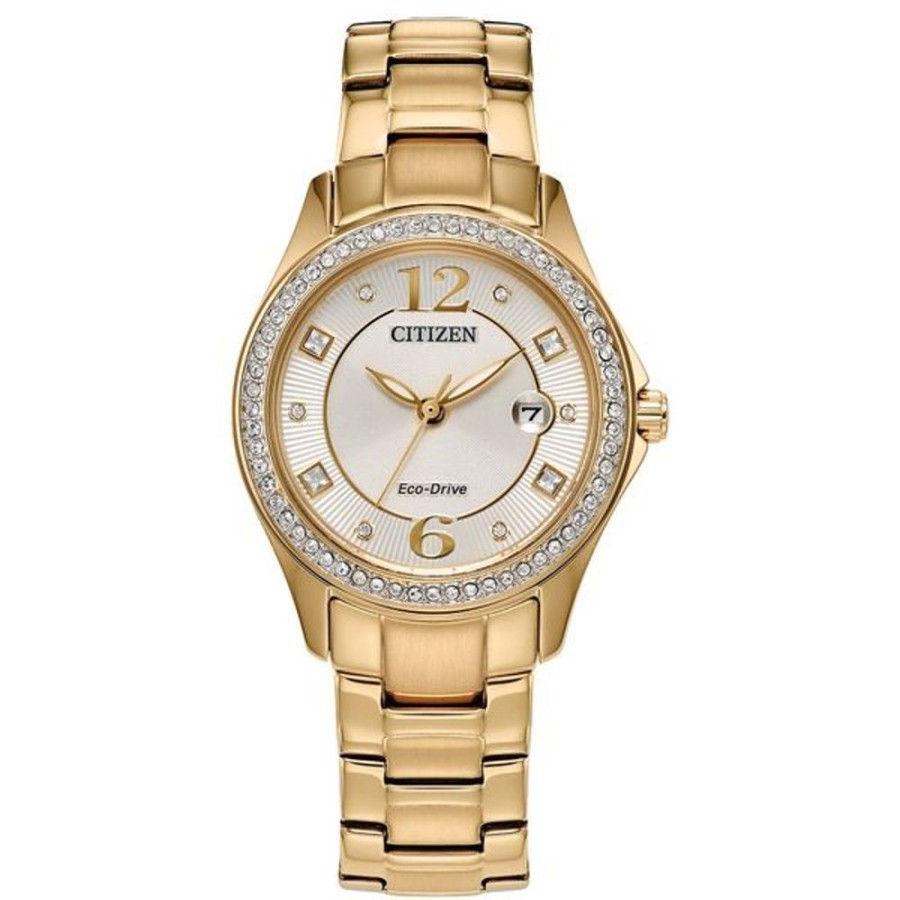 Watches Citizen | Citizen Eco-Drive Dress/Classic Eco Crystal Eco Ladies Stainless Steel