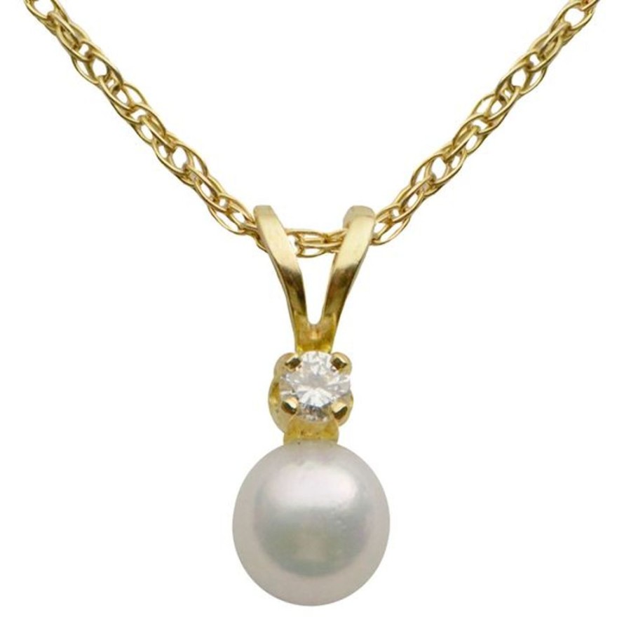 Pearl Jewelry Imperial Pearls | 14Kt Yellow Gold Akoya Pearl Pendant