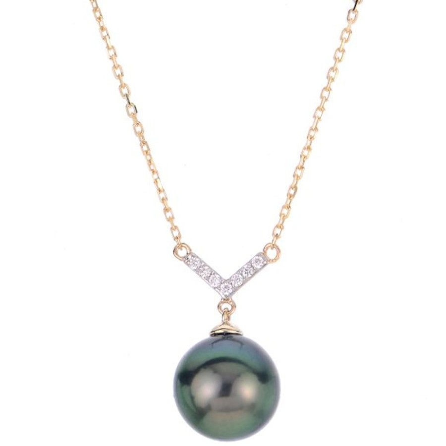 Pearl Jewelry Imperial Pearls | 14Kt Yellow Gold Tahitian Pearl Necklace