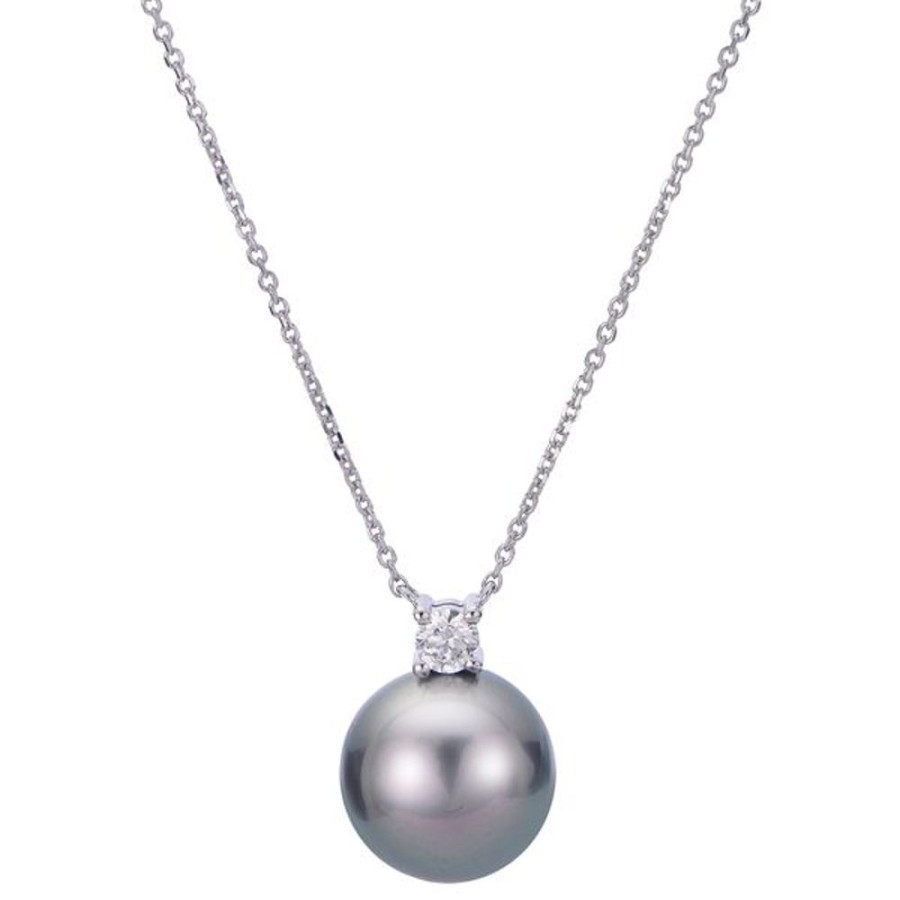 Pearl Jewelry Imperial Pearls | 14Kt White Gold Tahitian Pearl Necklace