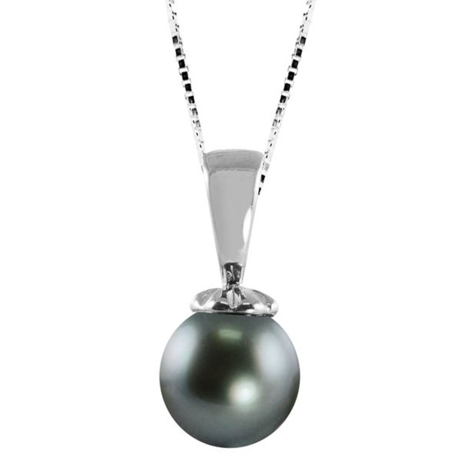 Pearl Jewelry Imperial Pearls | 14Kt White Gold Tahitian Pearl Pendant