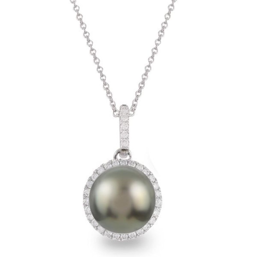 Pearl Jewelry Imperial Pearls | 14Kt White Gold Tahitian Pearl Pendant