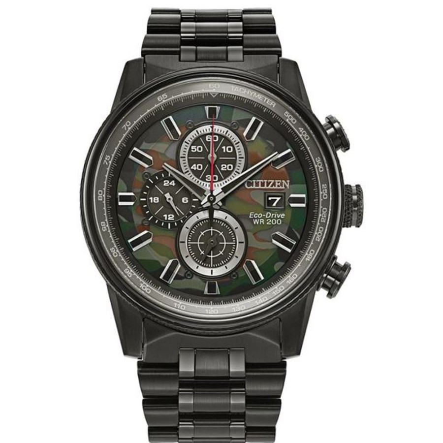 Watches Citizen | Citizen Eco-Drive Weekender Nighthawk Sport Casual Mens Stainless Steel