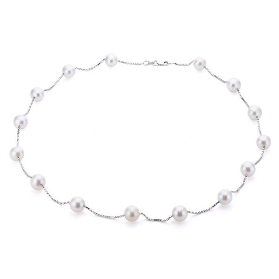 Pearl Jewelry Imperial Pearls | 14Kt White Gold Freshwater Pearl Necklace