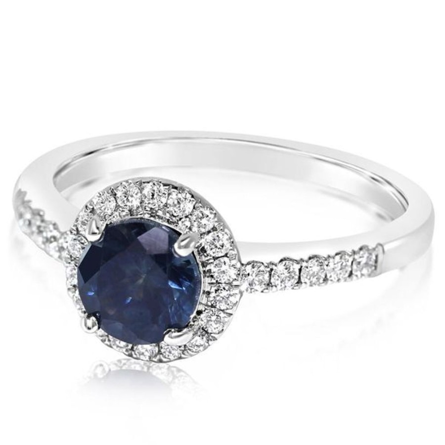 Colored Stone Jewelry Parle | White Gold Sapphire Ring