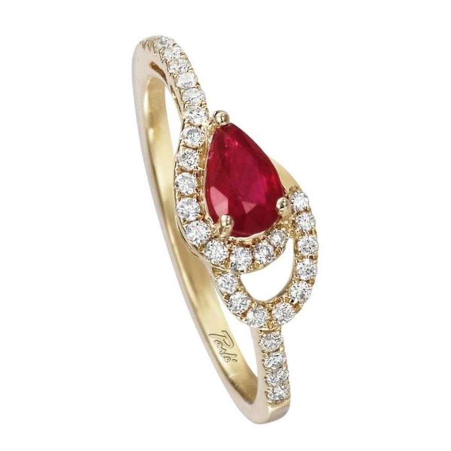 Colored Stone Jewelry Parle | Yellow Gold Ruby Ring