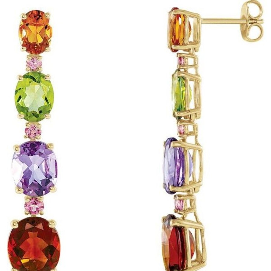 Colored Stone Jewelry Stuller | Multi-Gemstone Earrings