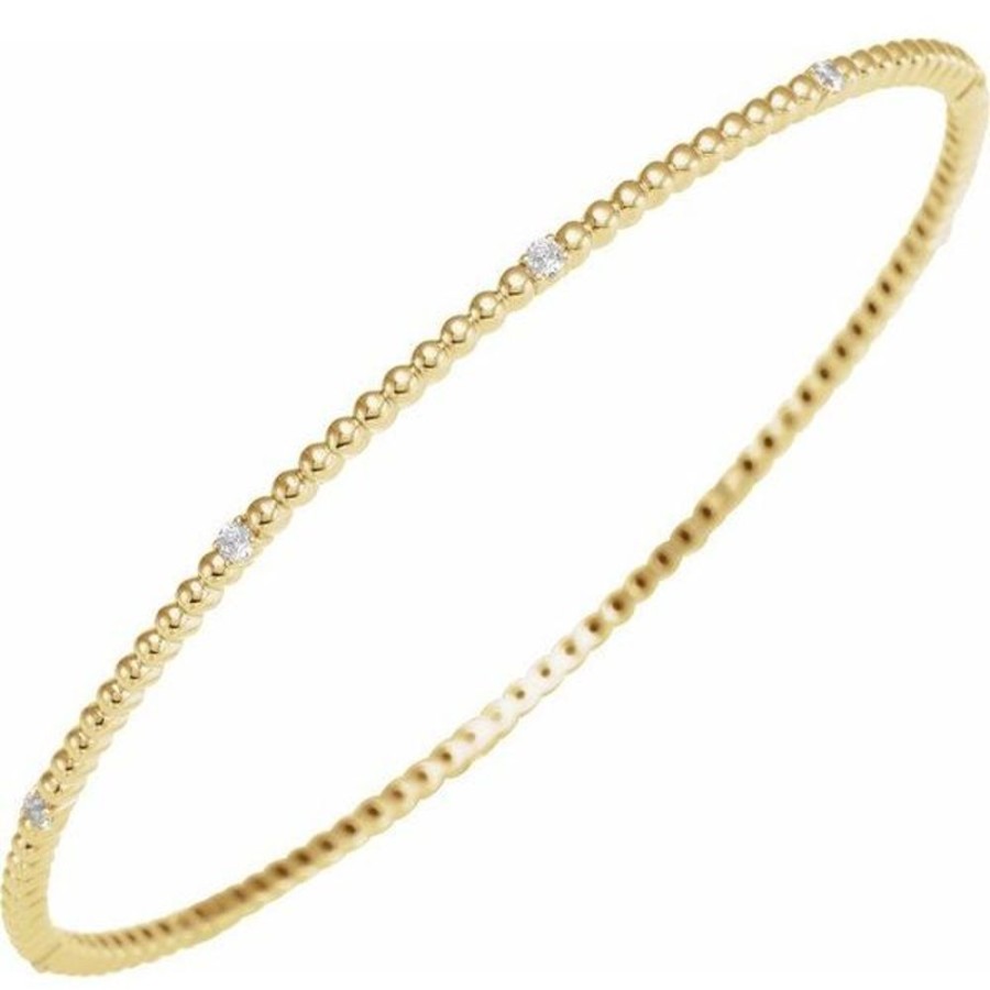 Diamond Jewelry Stuller | Accented Beaded Bangle Bracelet