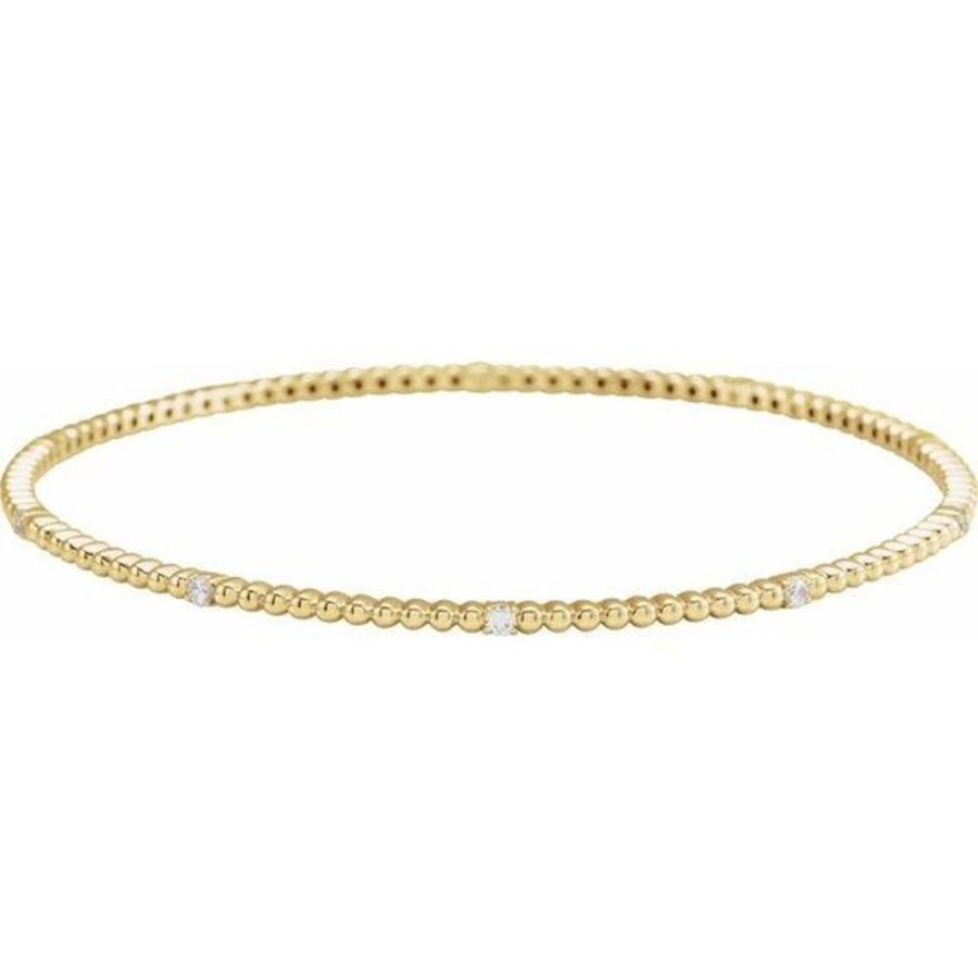 Diamond Jewelry Stuller | Accented Beaded Bangle Bracelet