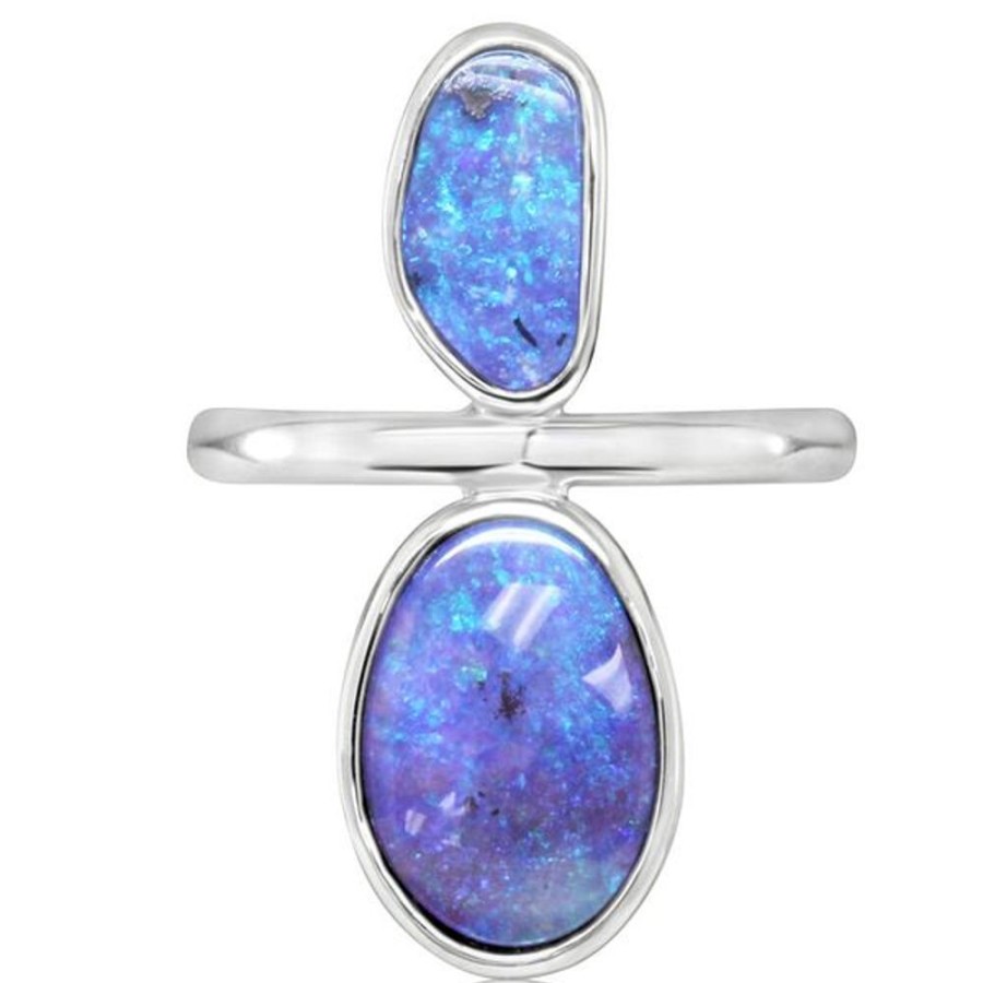 Colored Stone Jewelry Parle | Sterling Silver Boulder Opal Ring