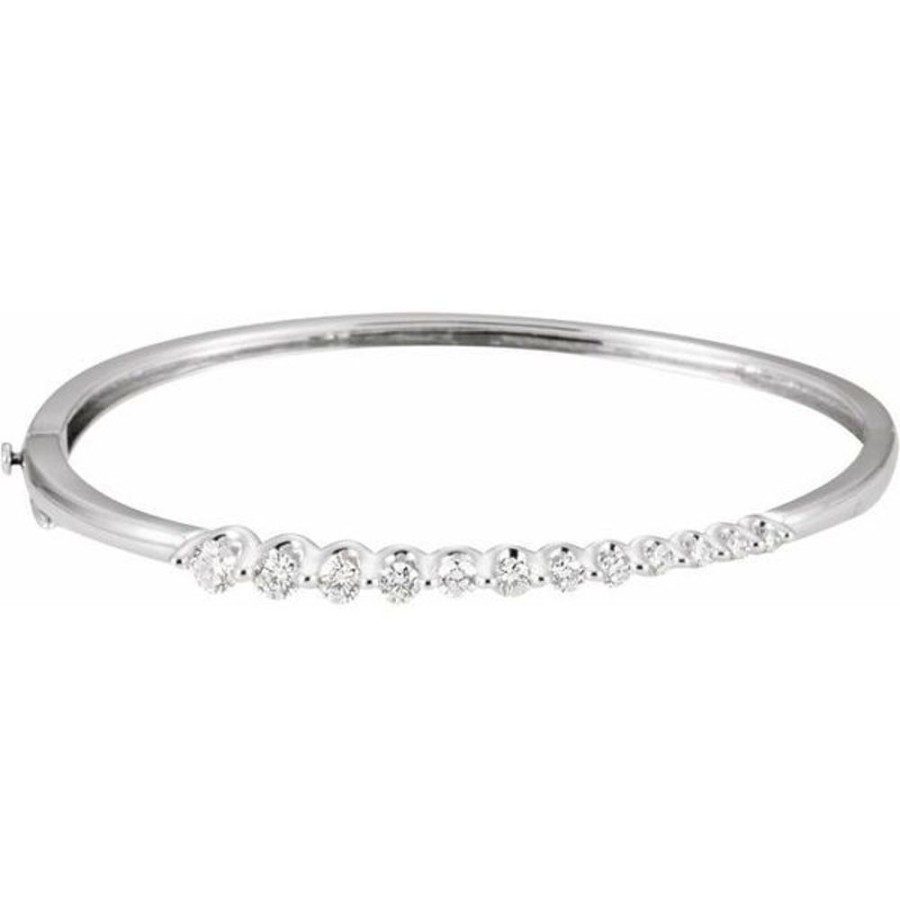 Diamond Jewelry Stuller | Journey Hinged Bangle Bracelet