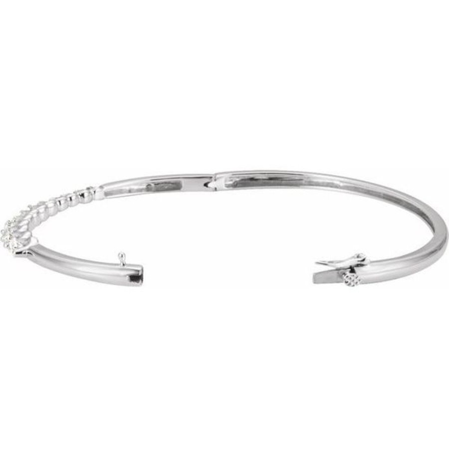 Diamond Jewelry Stuller | Journey Hinged Bangle Bracelet