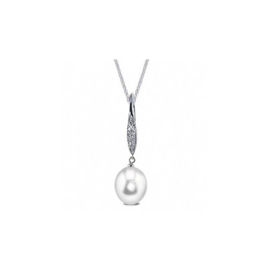 Pearl Jewelry Imperial Pearls | 14Kt White Gold Freshwater Pearl Pendant