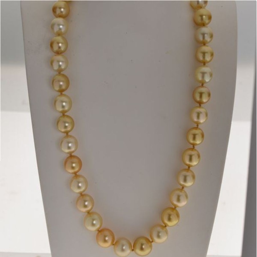 Pearl Jewelry Imperial Pearls | 14Kt White Gold Golden Sout Sea Pearl Necklace