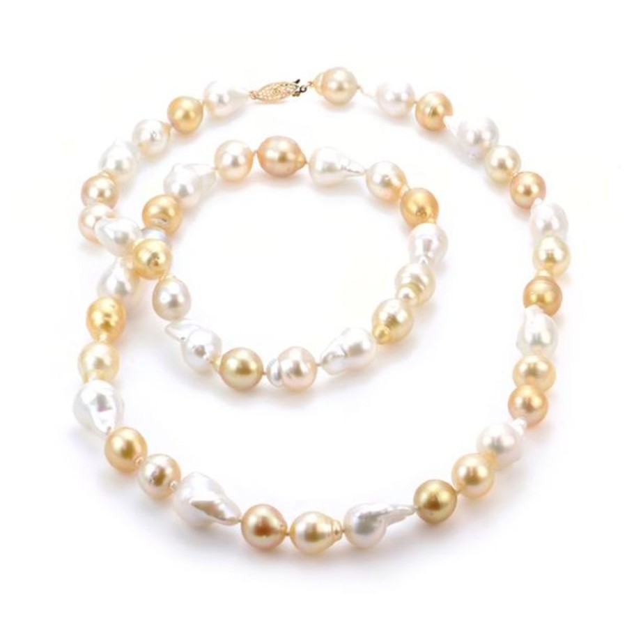 Pearl Jewelry Imperial Pearls | 14Kt Yellow Goldgolden South Sea Pearl Necklace