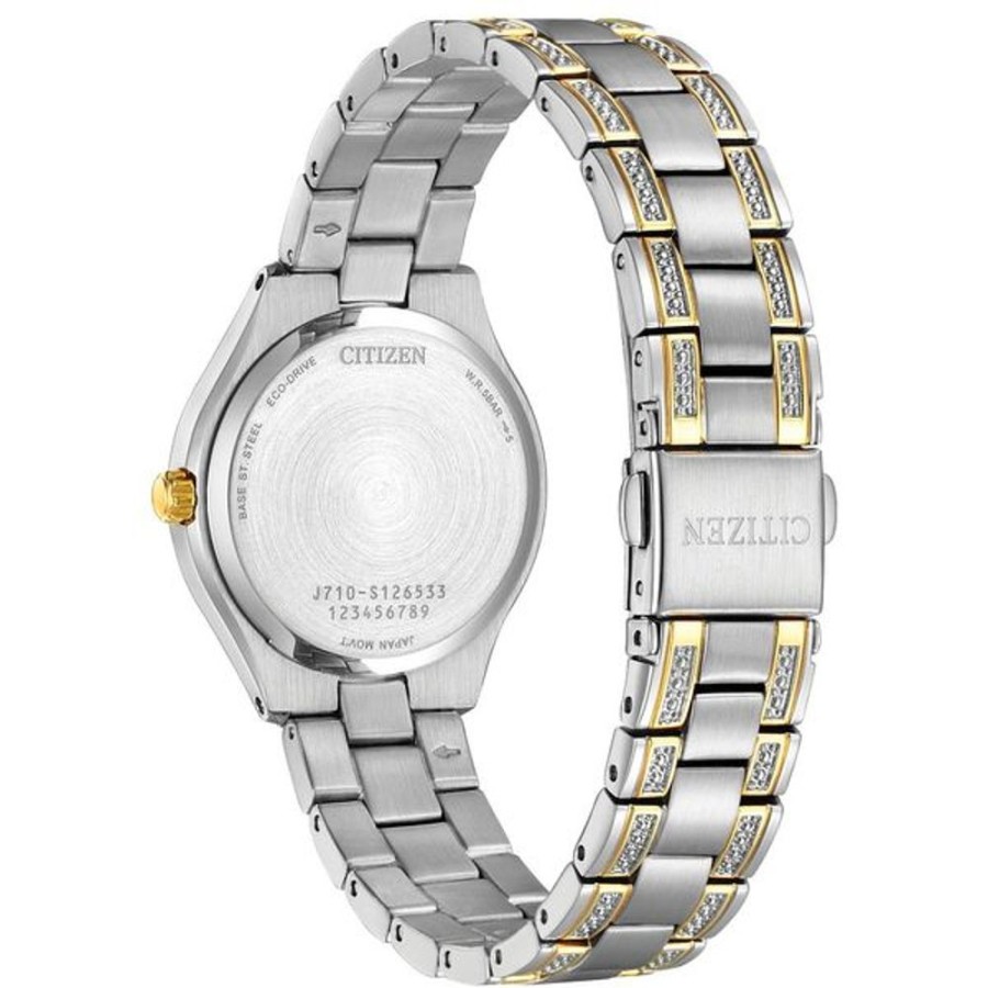 Watches Citizen | Citizen Eco-Drive Dress/Classic Eco Crystal Eco Ladies Stainless Steel