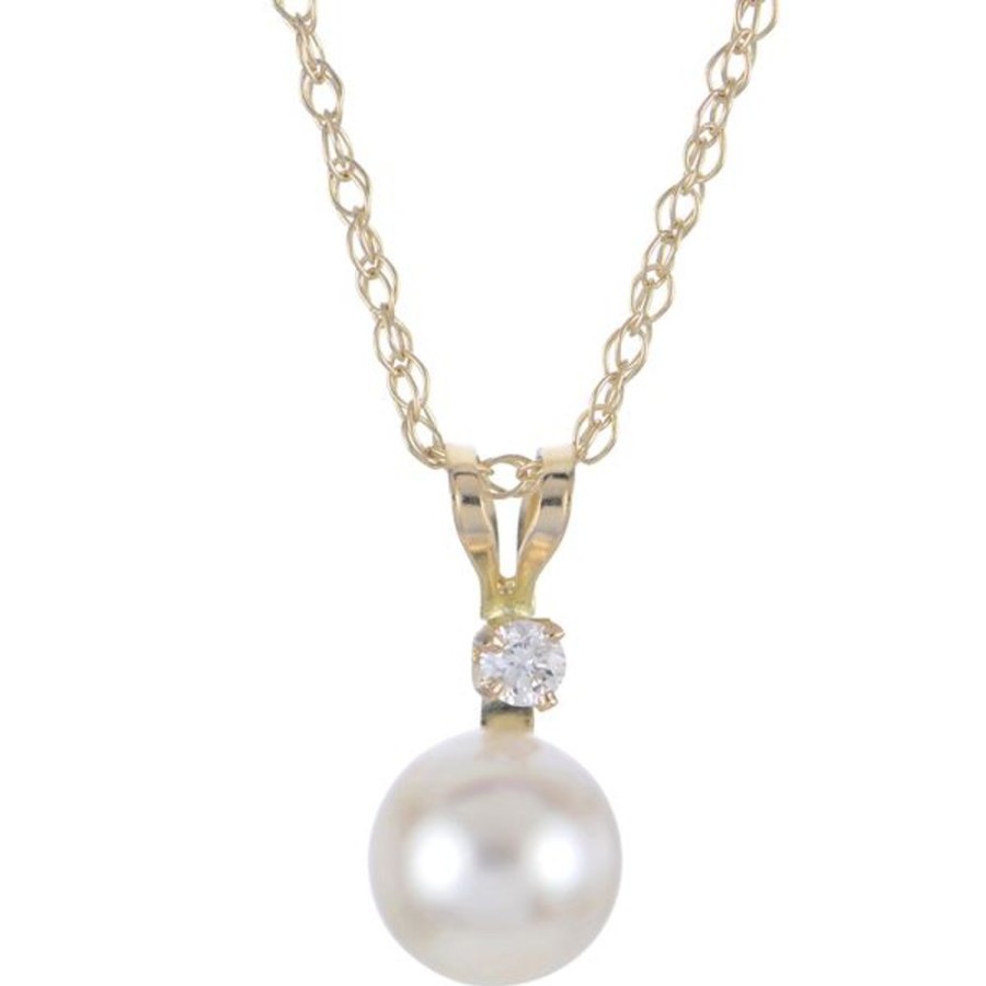 Pearl Jewelry Imperial Pearls | 14Kt Yellow Gold Akoya Pearl Pendant