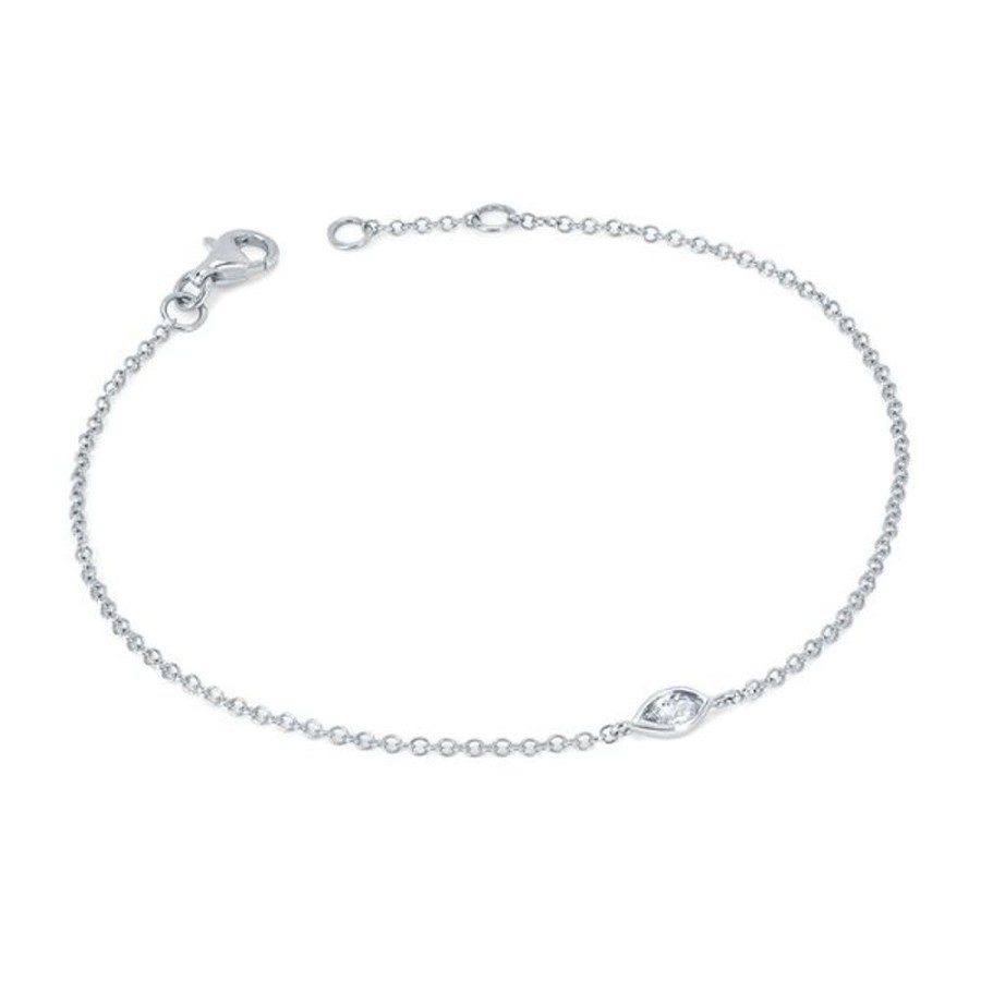 Diamond Jewelry Ostbye | 10K White Gold Diamond Bracelet