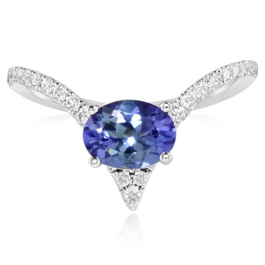 Colored Stone Jewelry Parle | White Gold Tanzanite Ring