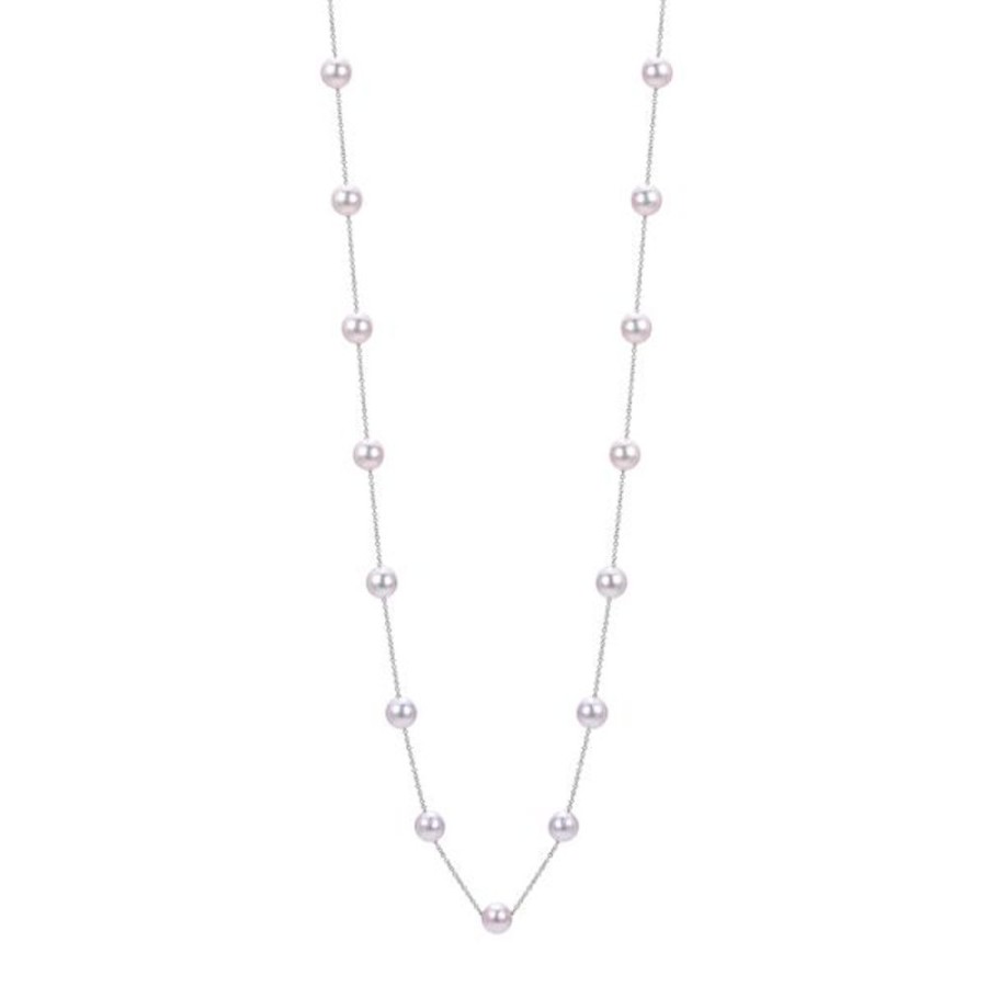 Pearl Jewelry Imperial Pearls | 14Kt White Gold Akoya Pearl Necklace