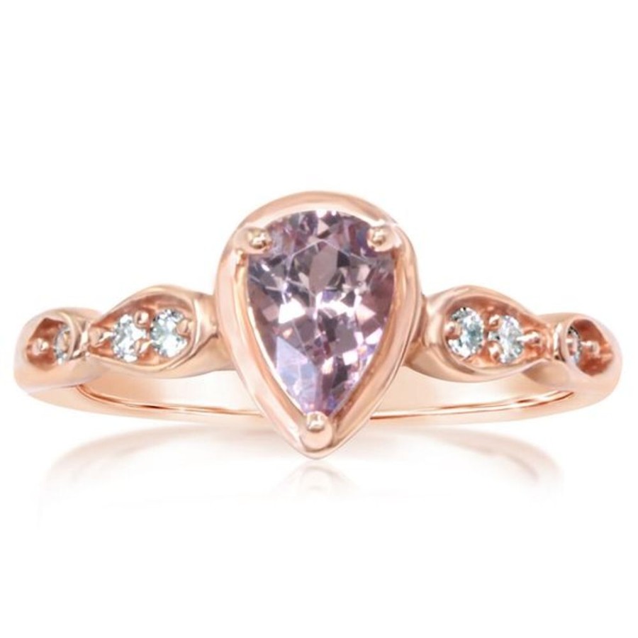 Colored Stone Jewelry Parle | Rose Gold Lotus Garnet Ring