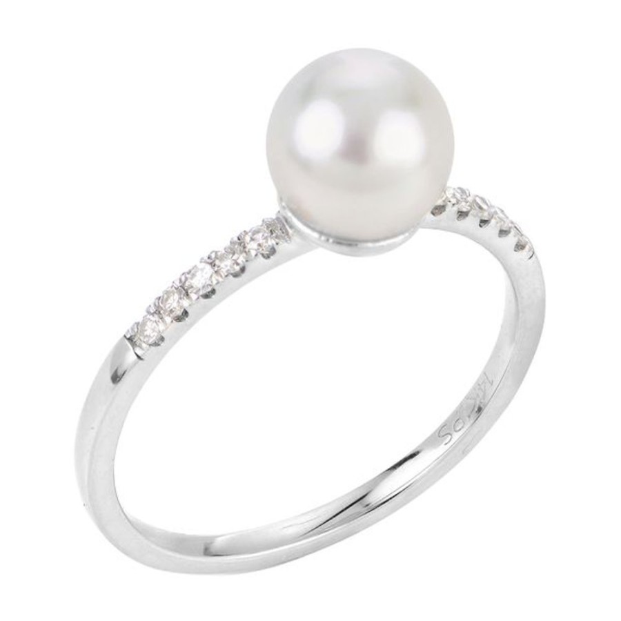 Pearl Jewelry Imperial Pearls | 14Kt White Gold Akoya Pearl Ring