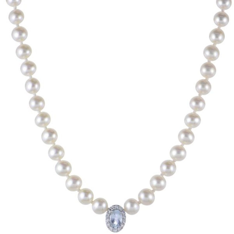 Pearl Jewelry Imperial Pearls | 14Kt White Gold Freshwater Pearl Necklace