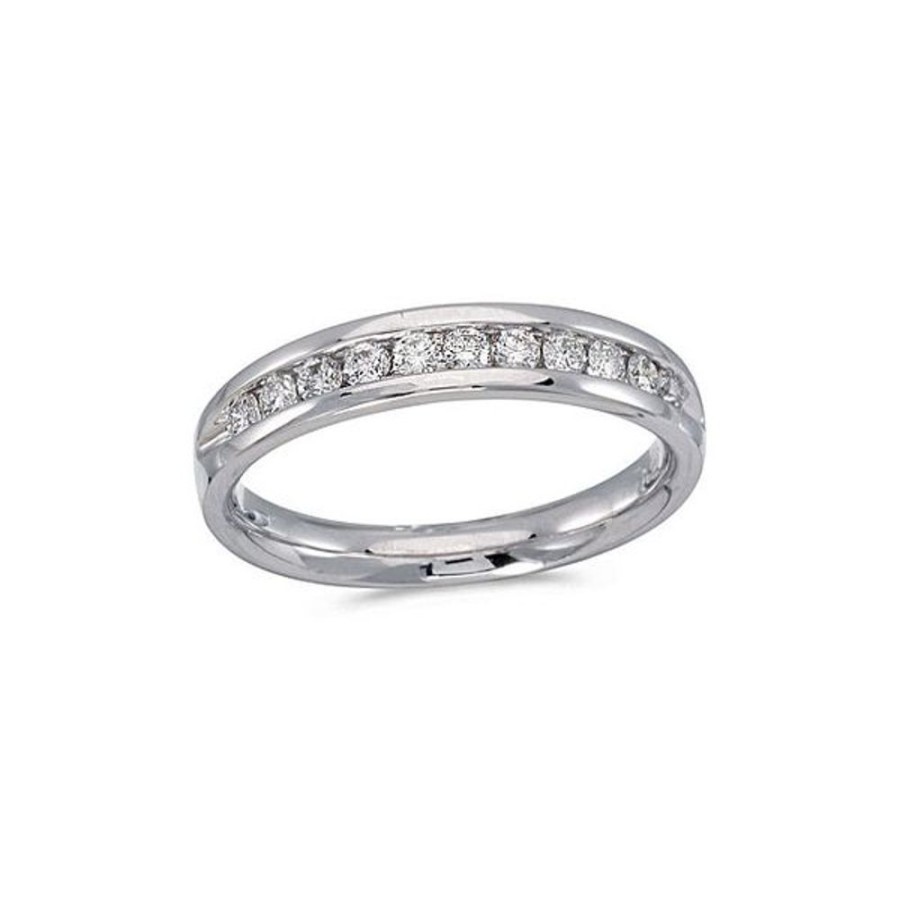 Colored Stone Jewelry Color Merchants | 14K White Gold Diamond Diamond Band Ring