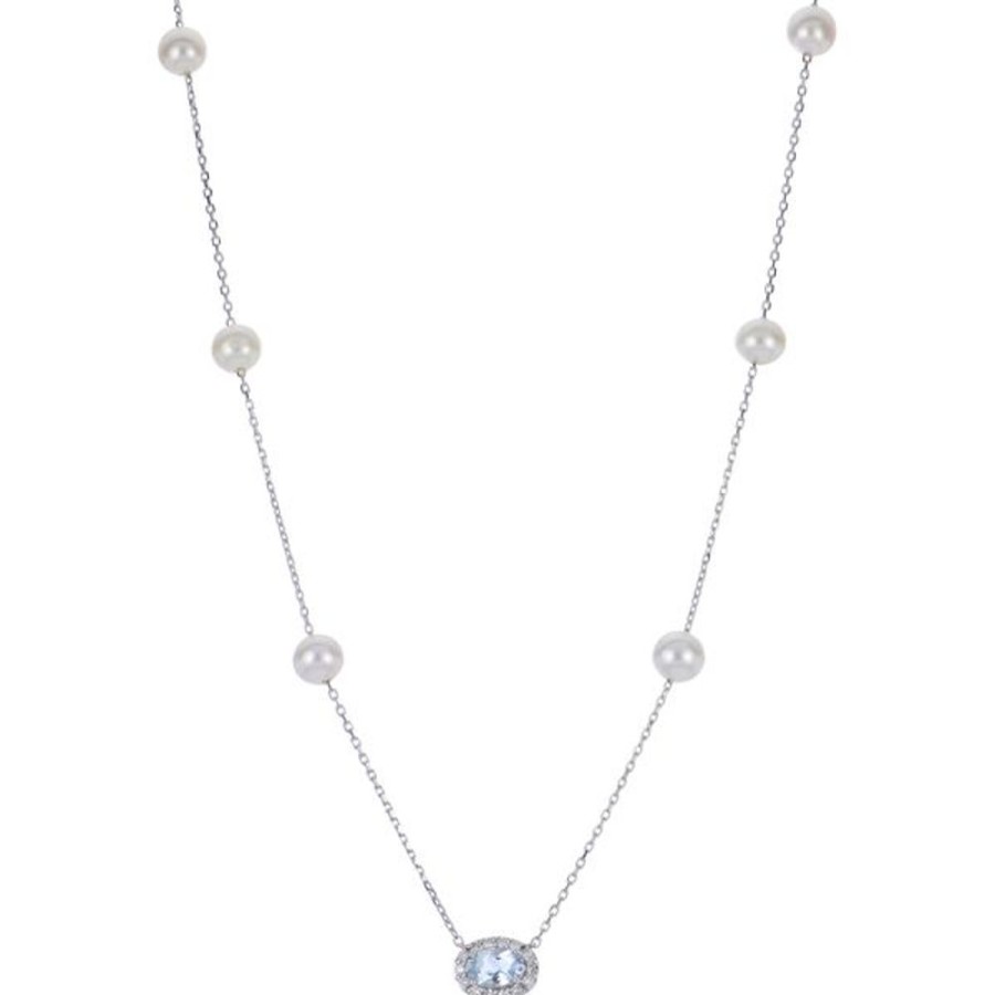 Pearl Jewelry Imperial Pearls | 14Kt White Gold Freshwater Pearl Necklace