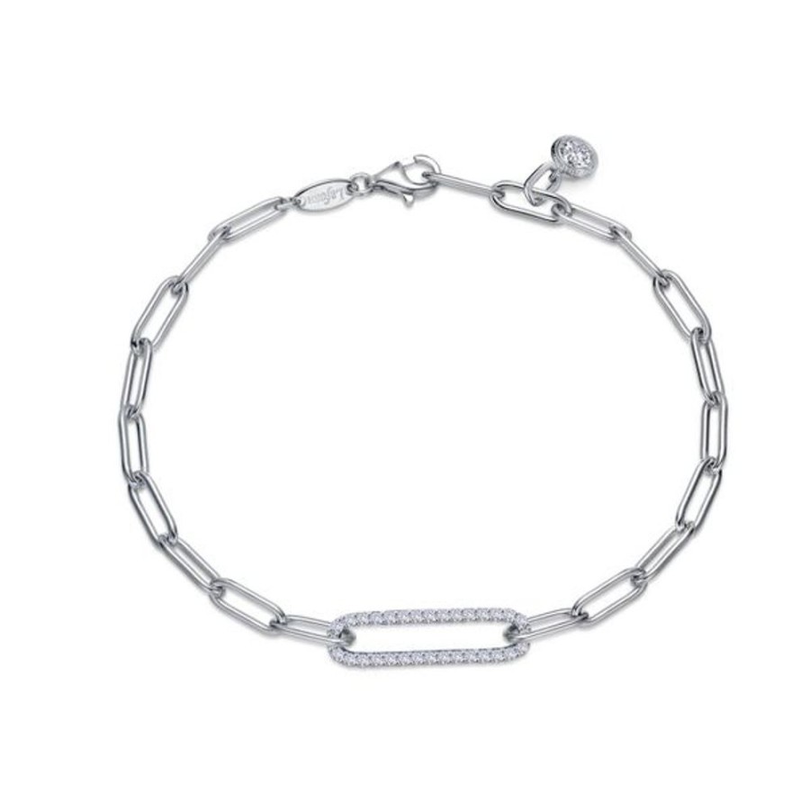 Silver Jewelry Lafonn | 0.57 Ctw Paperclip Bracelet