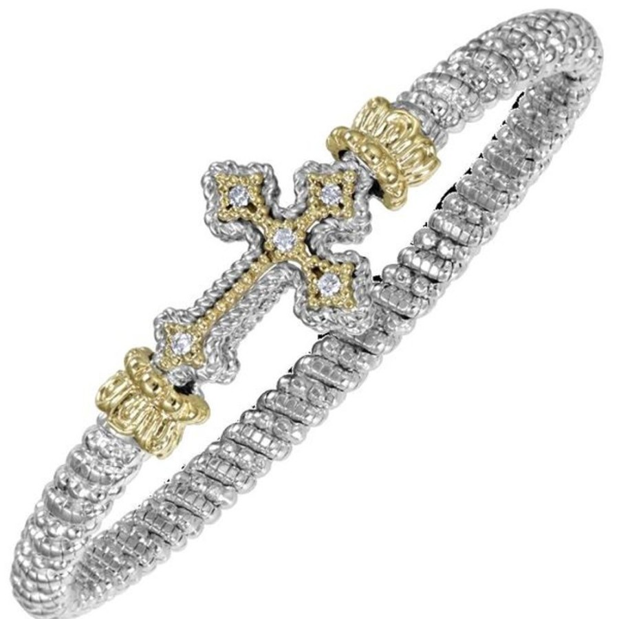 Diamond Jewelry Vahan | Vahan - 14K Gold And Sterling Silver Diamond Bracelet