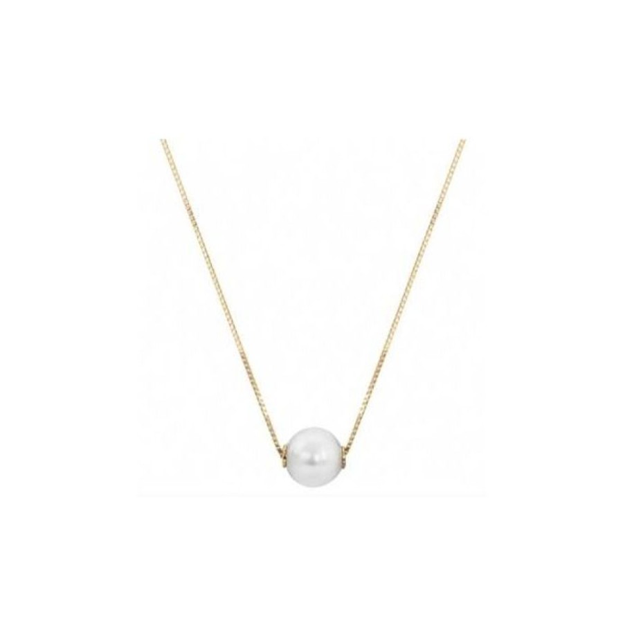 Pearl Jewelry Imperial Pearls | 14Kt Yellow Gold Akoya Pearl Solitaire Necklace