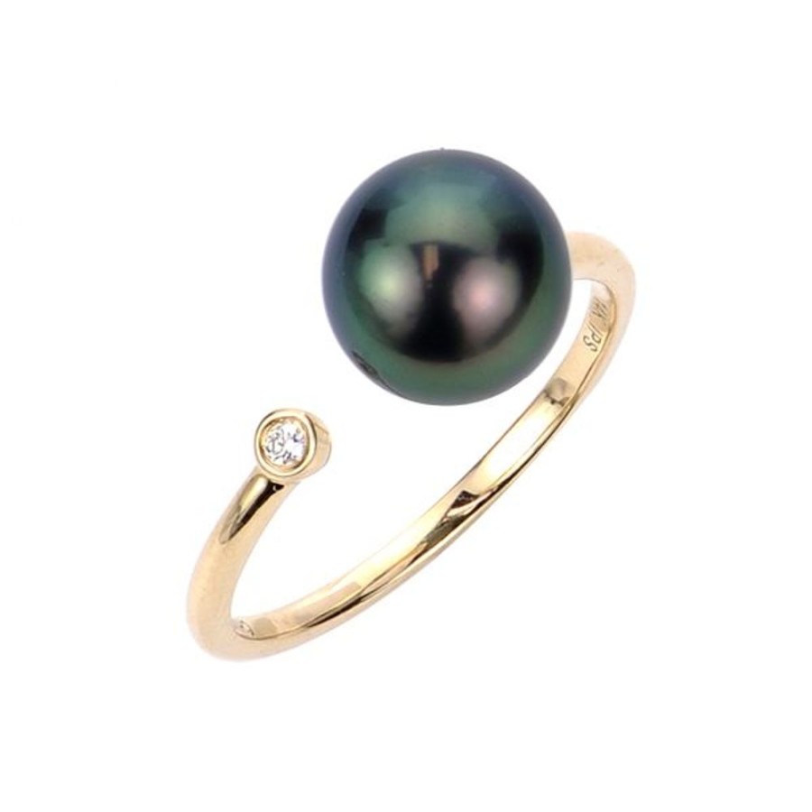 Pearl Jewelry Imperial Pearls | 14Kt Yellow Gold Tahitian Pearl Ring