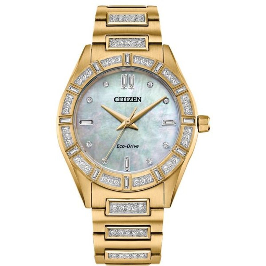 Watches Citizen | Citizen Eco-Drive Dress/Classic Eco Crystal Eco Ladies Stainless Steel