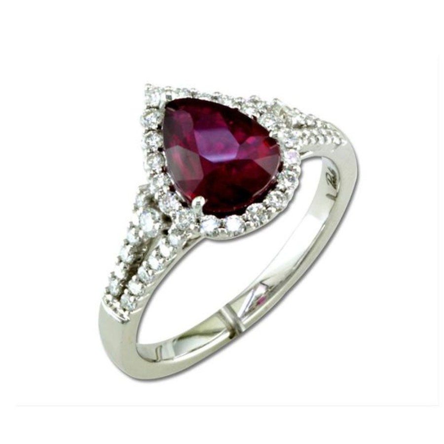 Colored Stone Jewelry Parle | White Gold Ruby Ring