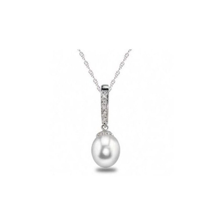 Pearl Jewelry Imperial Pearls | 14Kt White Gold Freshwater Pearl Pendant