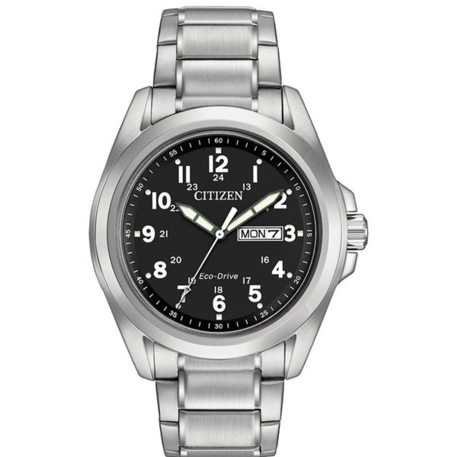 Watches Citizen | Citizen Eco-Drive Weekender Garrison Mens Stainless Steel