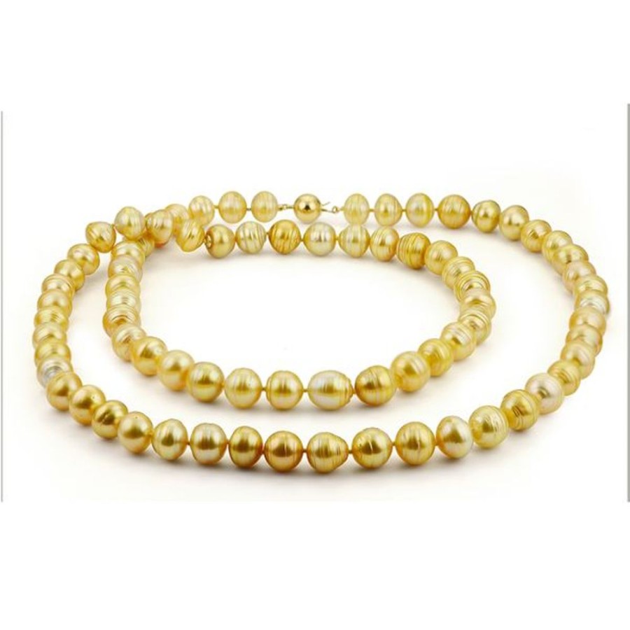 Pearl Jewelry Imperial Pearls | 14Kt Yellow Gold Golden South Sea Pearl Necklace