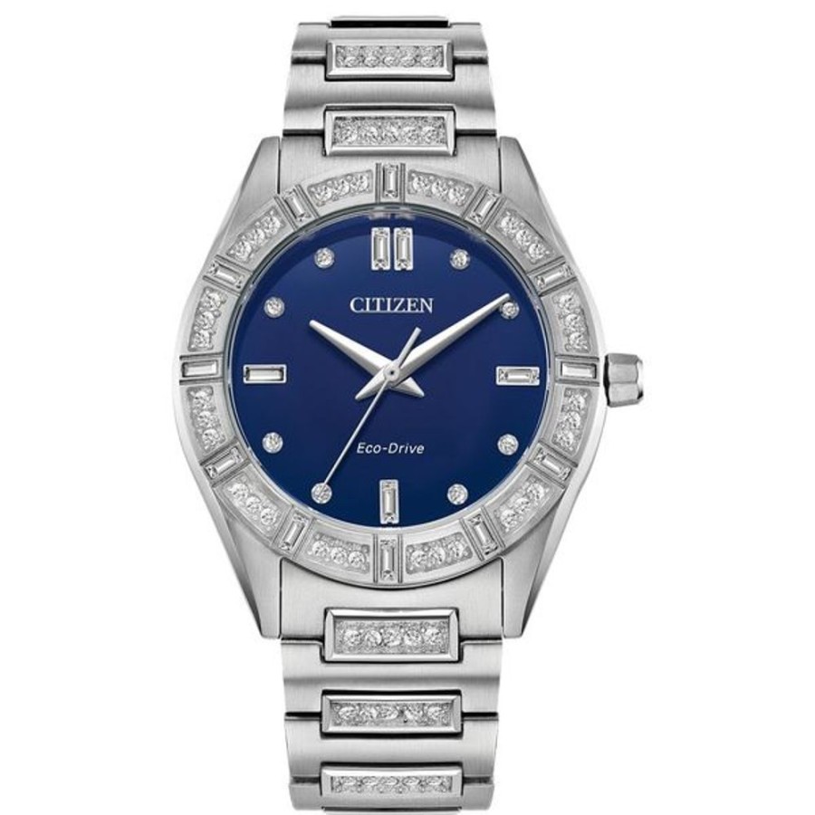 Watches Citizen | Citizen Eco-Drive Dress/Classic Eco Crystal Eco Ladies Stainless Steel