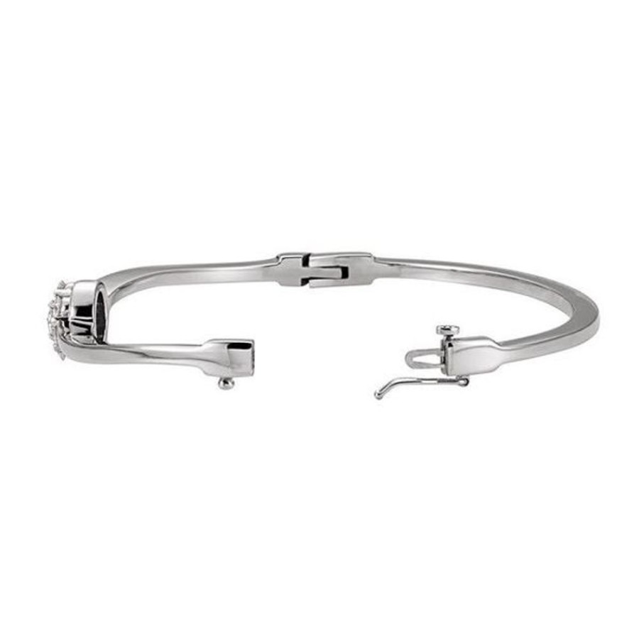 Diamond Jewelry Stuller | Cluster Hinged Bangle Bracelet