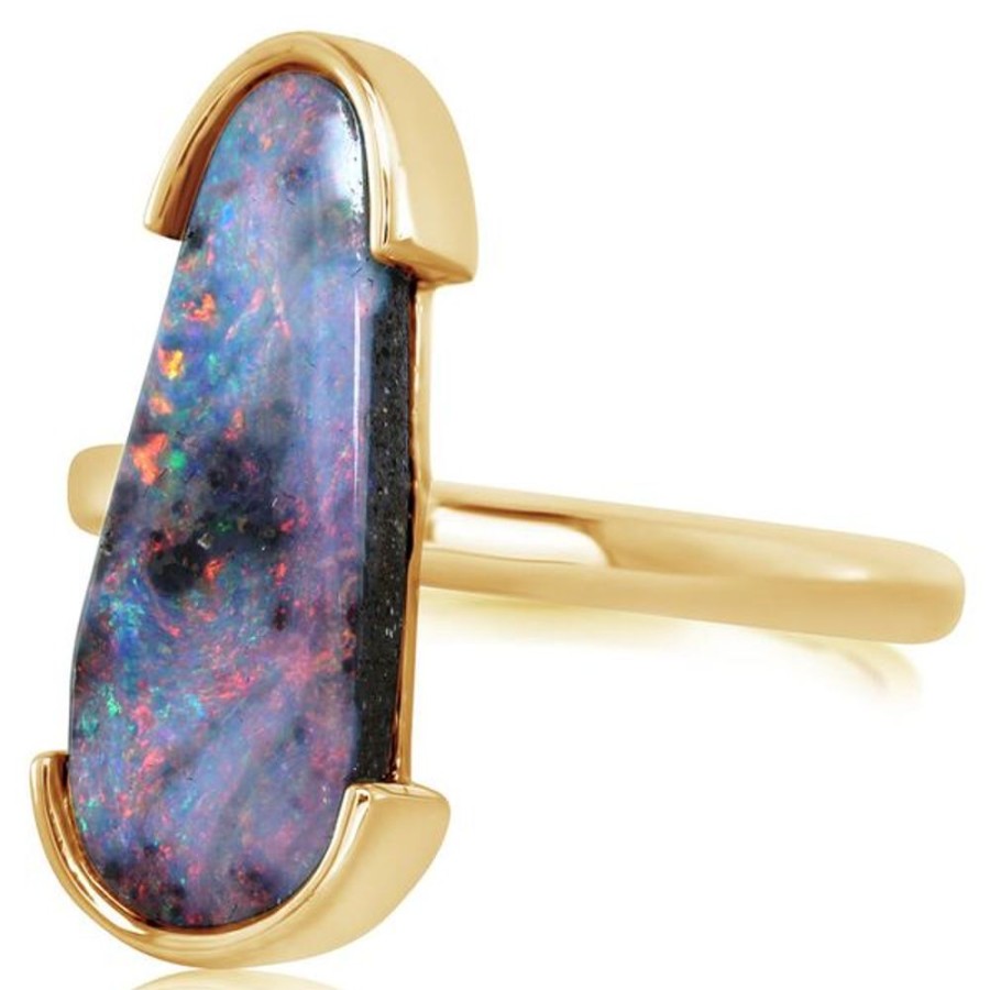 Colored Stone Jewelry Parle | Sterling Silver Boulder Opal Ring