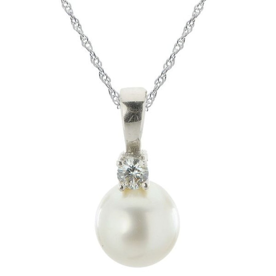 Pearl Jewelry Imperial Pearls | 14Kt White Gold Freshwater Pearl Pendant